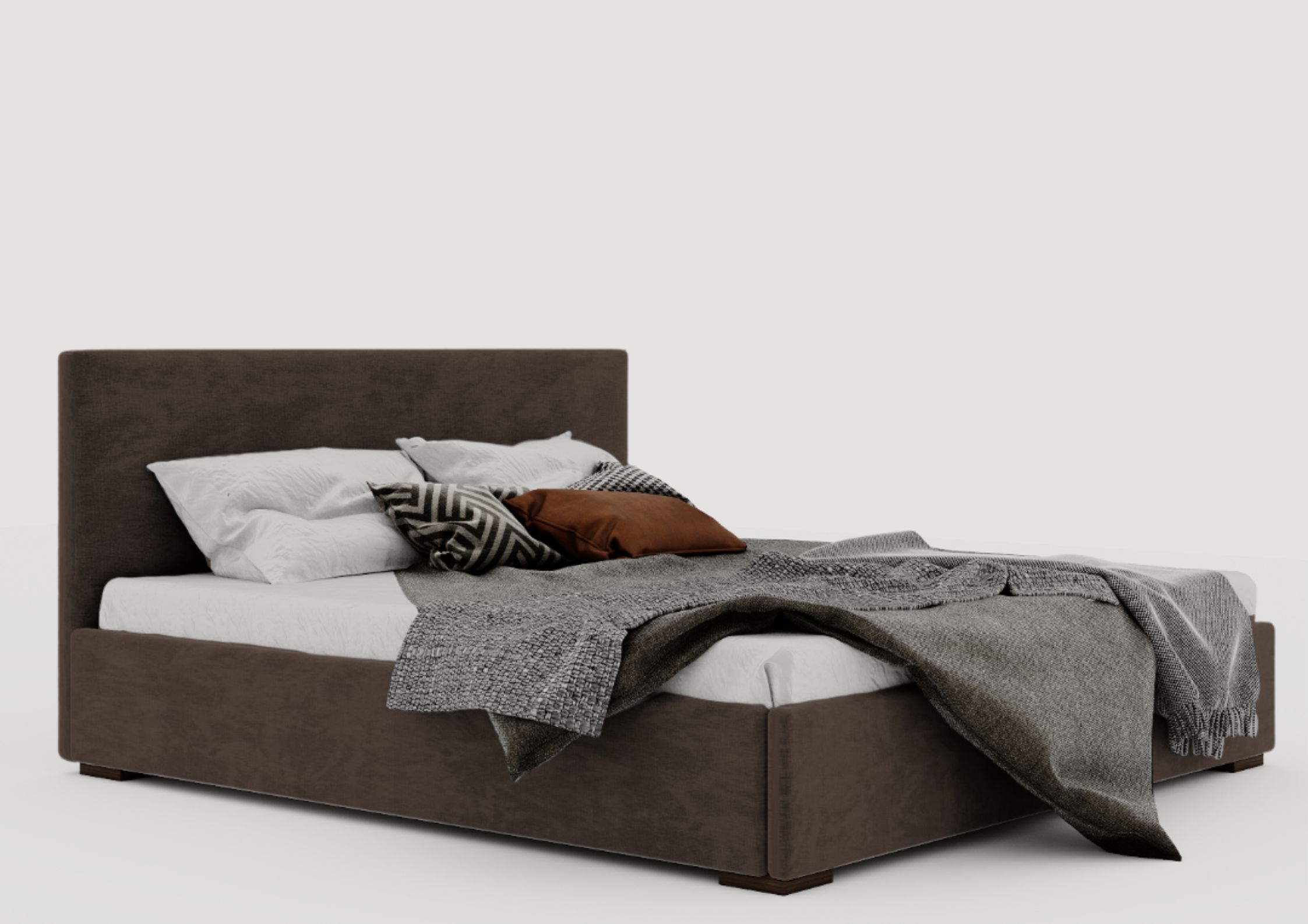 Brązowe łóżko 180x200cm